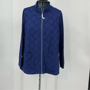 D&CO. Elegant Blue Women's Jacket SIZE 1X